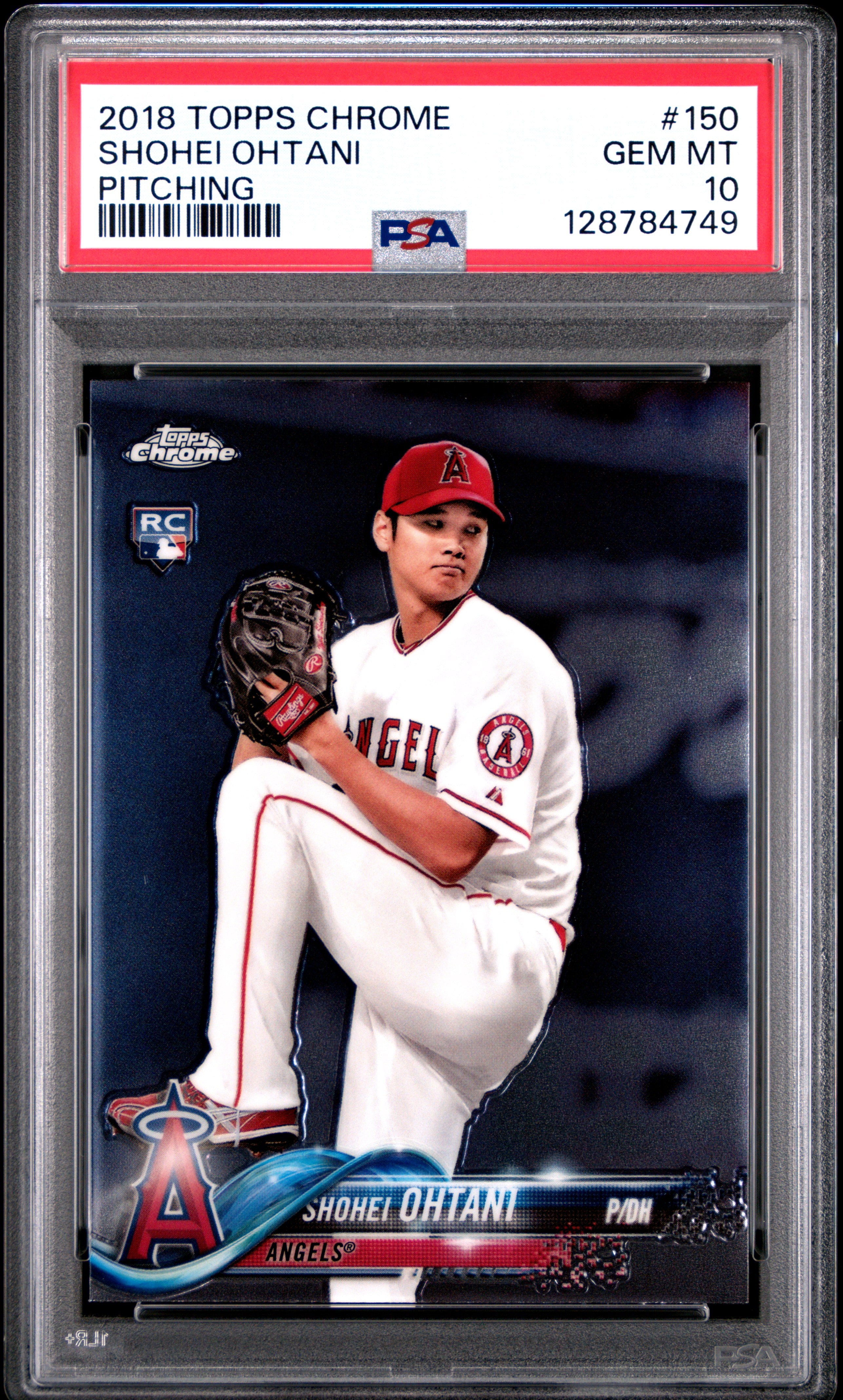 2018 Topps Chrome #150 Shohei Ohtani Pitching PSA 10 Rookie Card