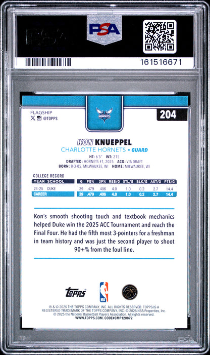 2025 Topps Season Tip Off #204 Kon Knueppel PSA 10
