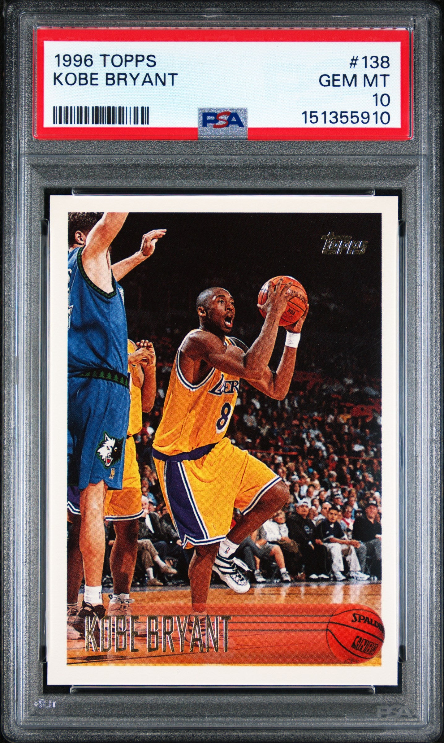 1996 Topps #138 Kobe Bryant PSA 10