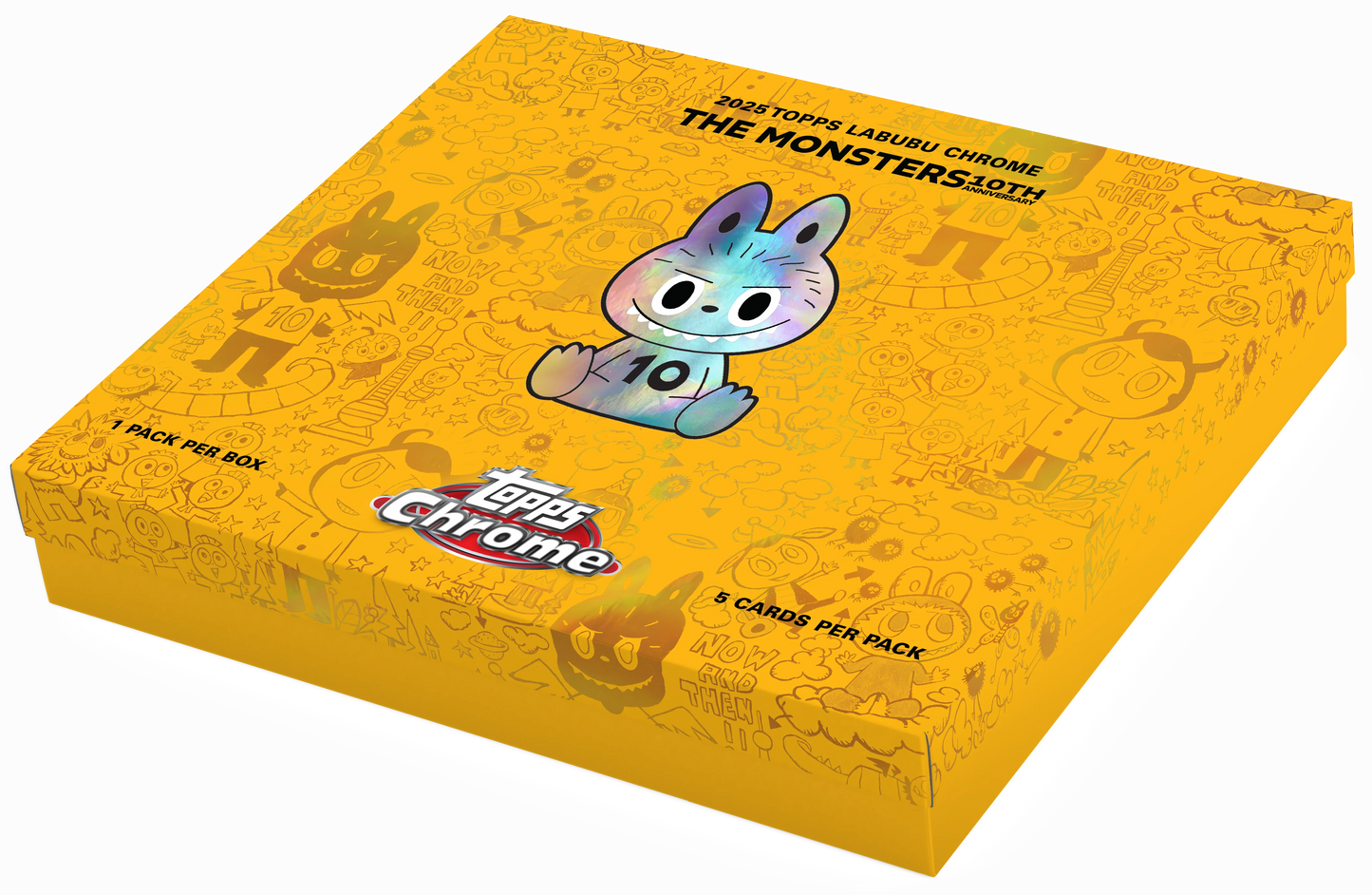 2025 Topps Labubu Chrome 10th Anniversary Hobby Box | Exclusive 2025 Topps Labubu Chrome 10th Anniversary Hobby Box | Exclusive