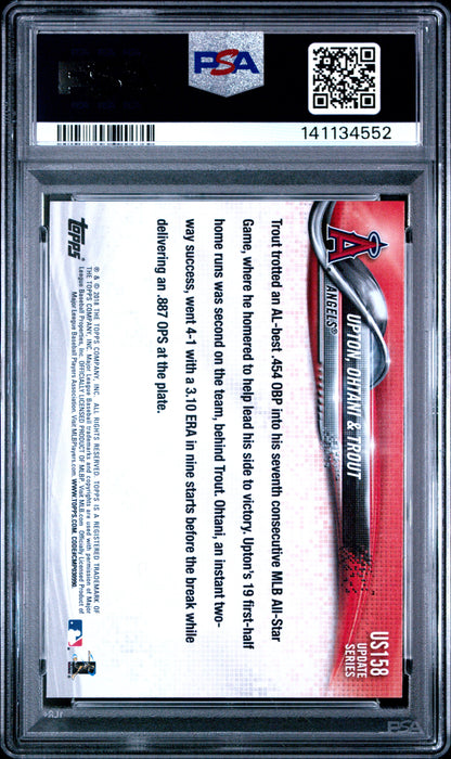 2018 Topps Update #US158 Justin Upton/Mike Trout/Shohei Ohtani PSA 9