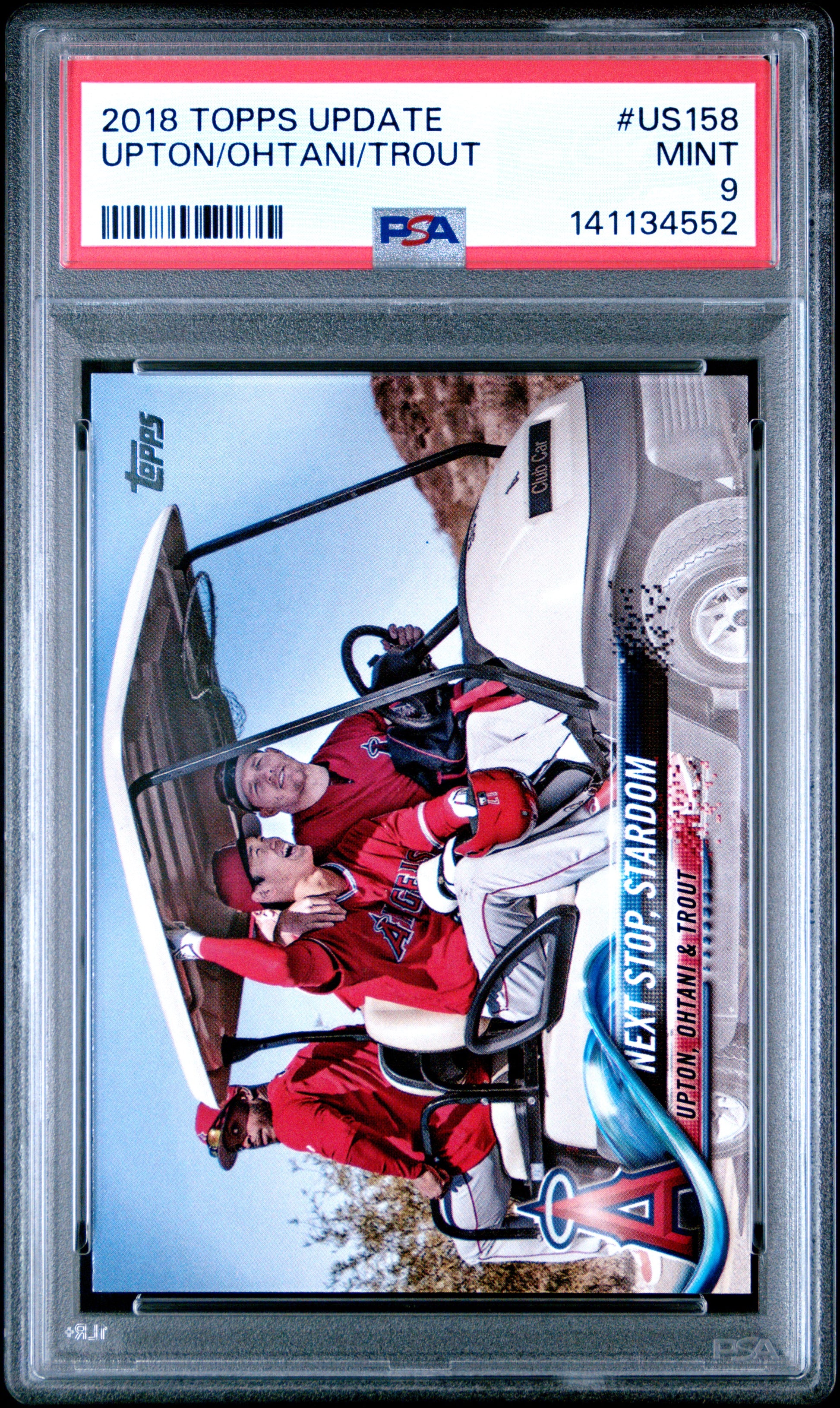 2018 Topps Update #US158 Justin Upton/Mike Trout/Shohei Ohtani PSA 9