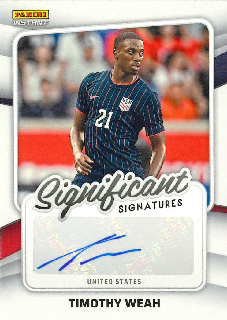 2025-26 Panini USMNT & USWNT Timothy Weah Significant Signatures