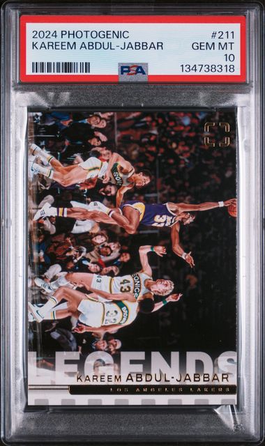 2024 Panini Photogenic #211 Kareem Abdul-Jabbar PSA 10 - Front