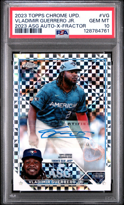 2023 Topps Chrome Update ASG Auto X-Fractor #VG Vladimir Guerrero Jr. PSA 10