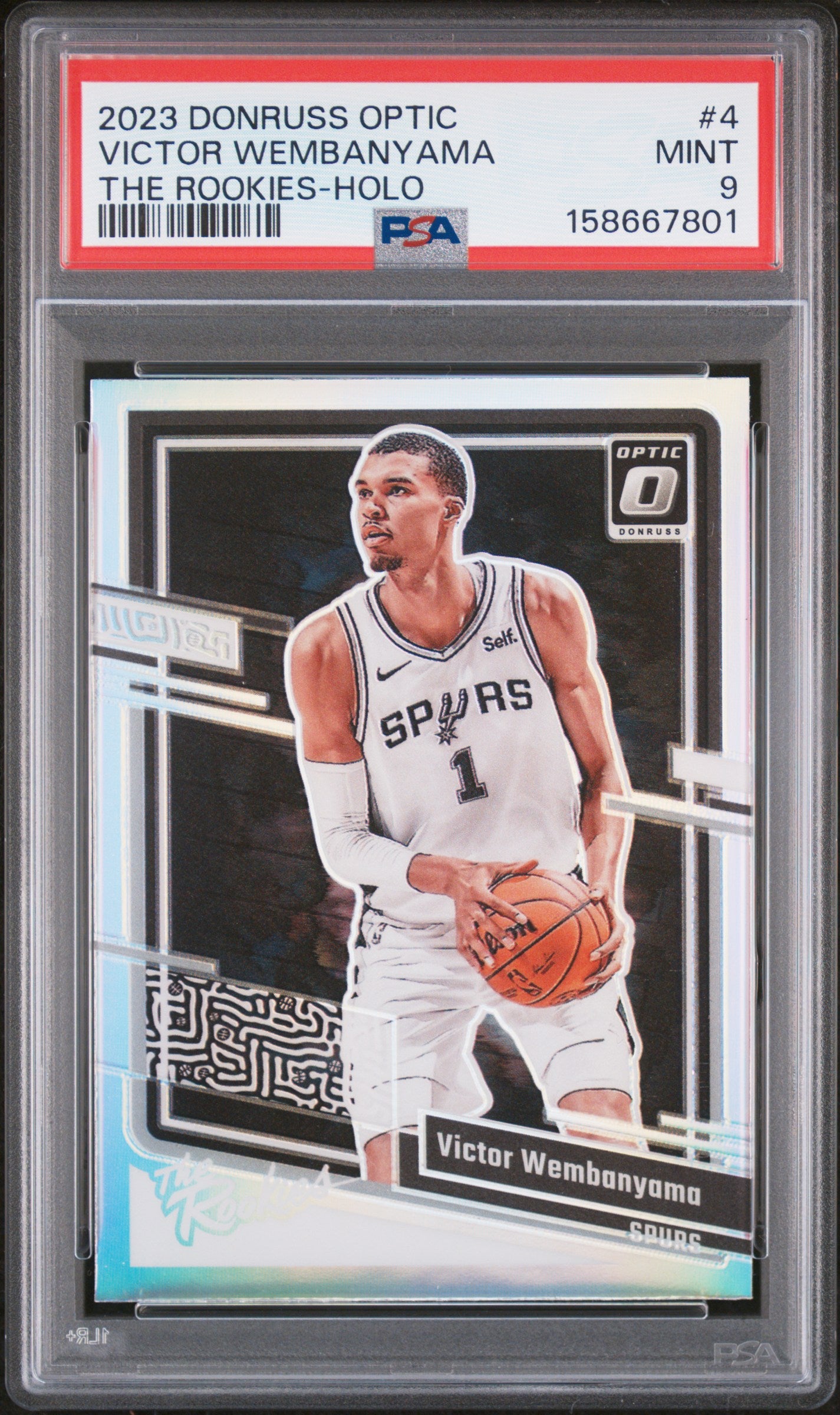 2023 Panini Donruss Optic The Rookies Holo #4 Victor Wembanyama PSA 9