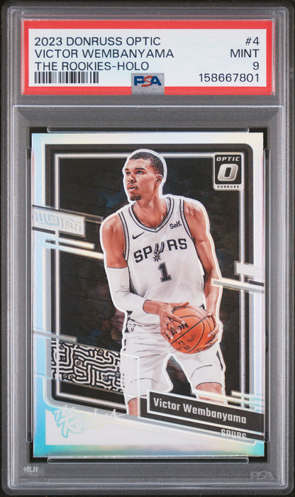2023 Panini Donruss Optic The Rookies Holo #4 Victor Wembanyama PSA 9