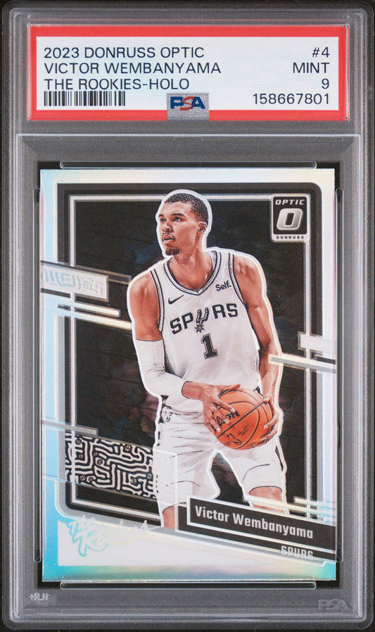 2023 Panini Donruss Optic The Rookies Holo #4 Victor Wembanyama PSA 9