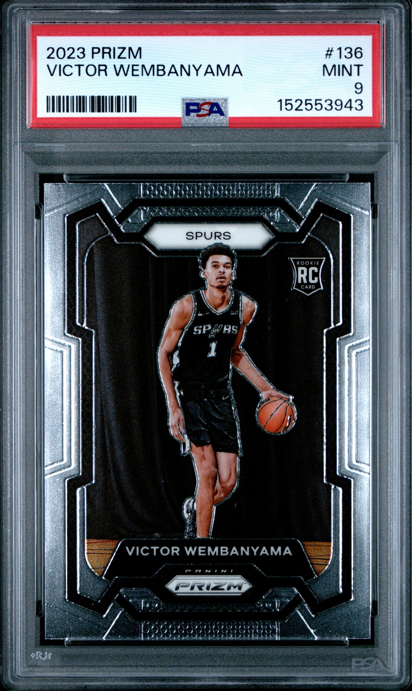 2023-24 Panini Prizm #136 Victor Wembanyama PSA 9