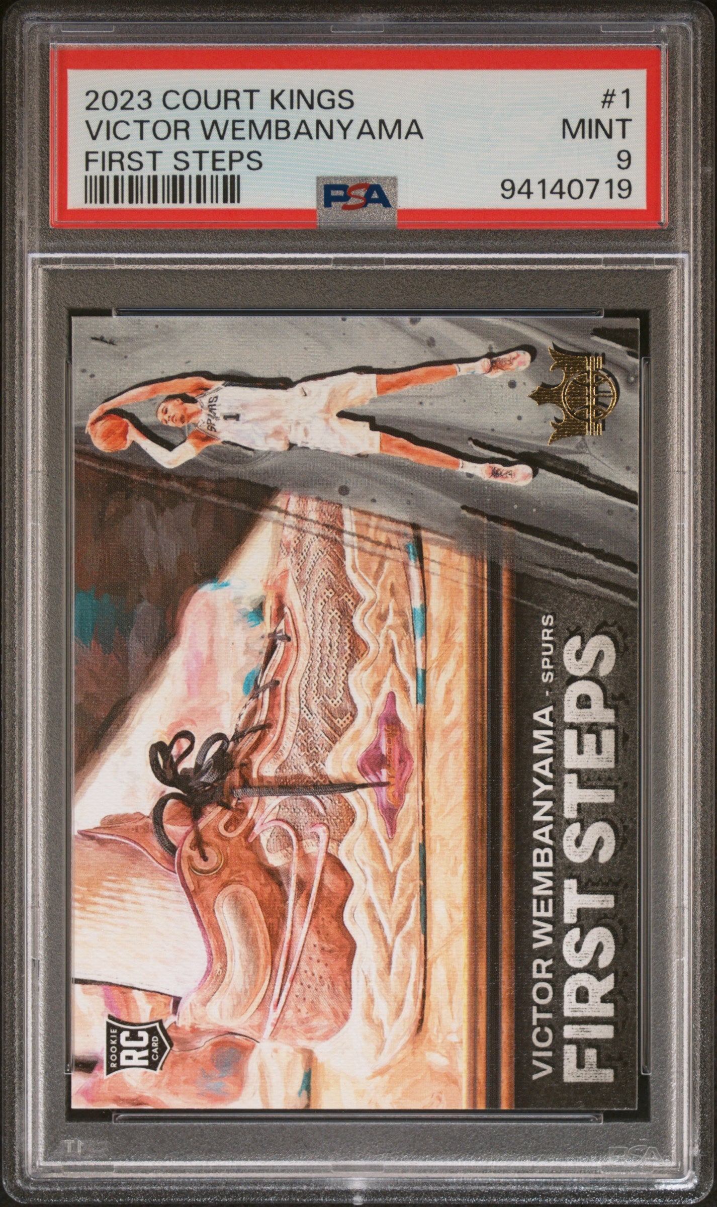 2023-24 Panini Court Kings First Steps #1 Victor Wembanyama PSA 9