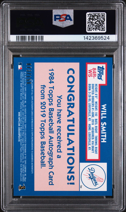 2019 Topps Update 1984 Topps Baseball Autos /150 #84R-WS Will Smith PSA 9