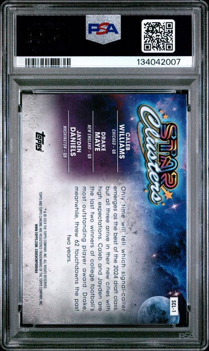 2024 Topps Cosmic Chrome Star Clusters #1 C.Williams / D.Maye / J.Daniels PSA 10