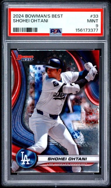 2024 Bowman's Best #33 Shohei Ohtani PSA 9 - Front