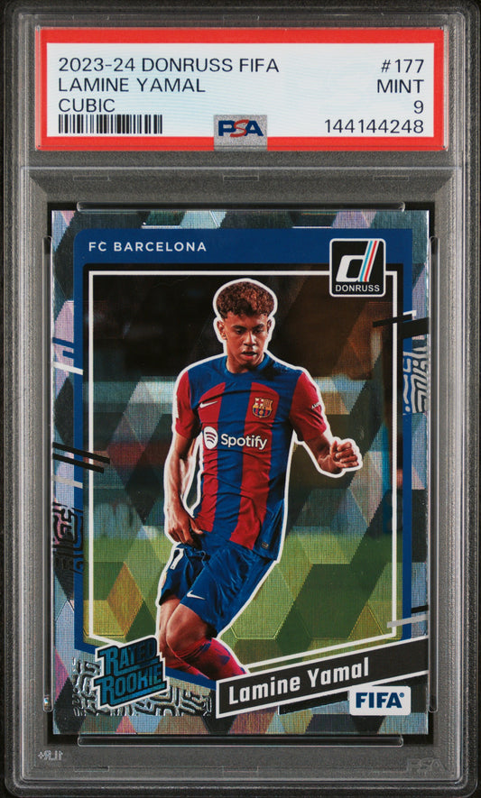 2023-24 Panini Donruss FIFA Cubic #177 Lamine Yamal PSA 9
