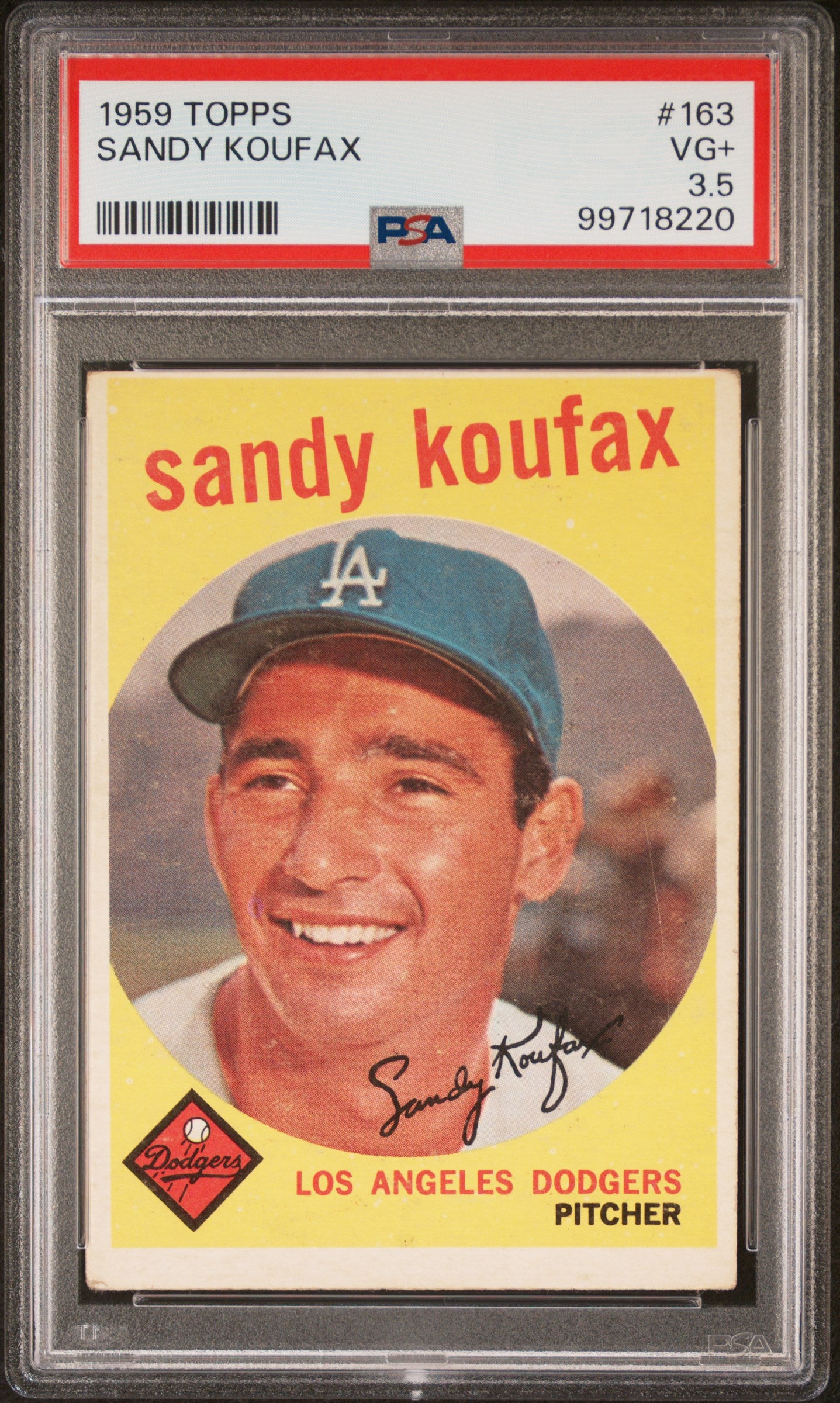 1959 Topps Sandy Koufax #163 PSA 3.5