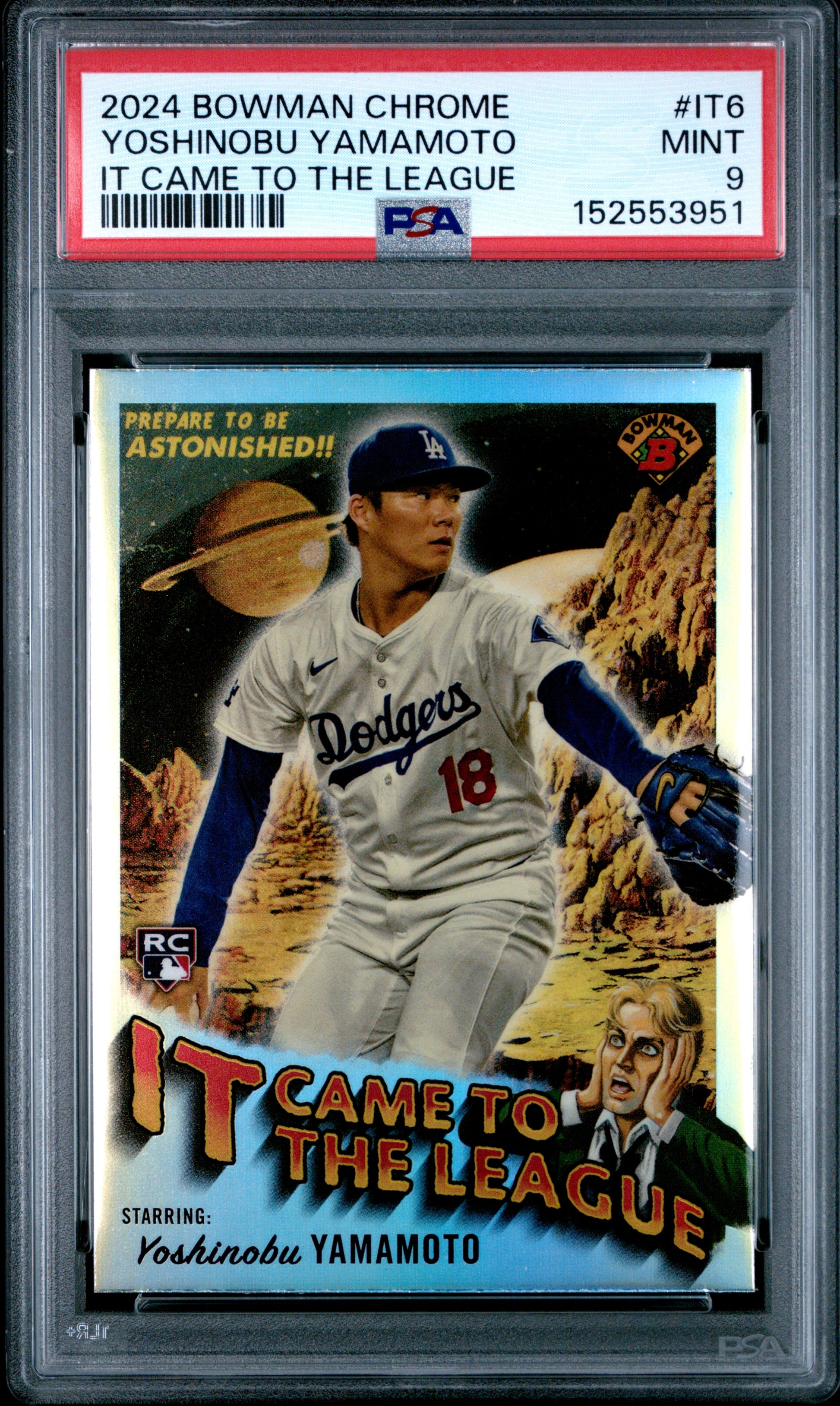 2024 Bowman Chrome It Came To The League #IT6 Yoshinobu Yamamoto PSA 9