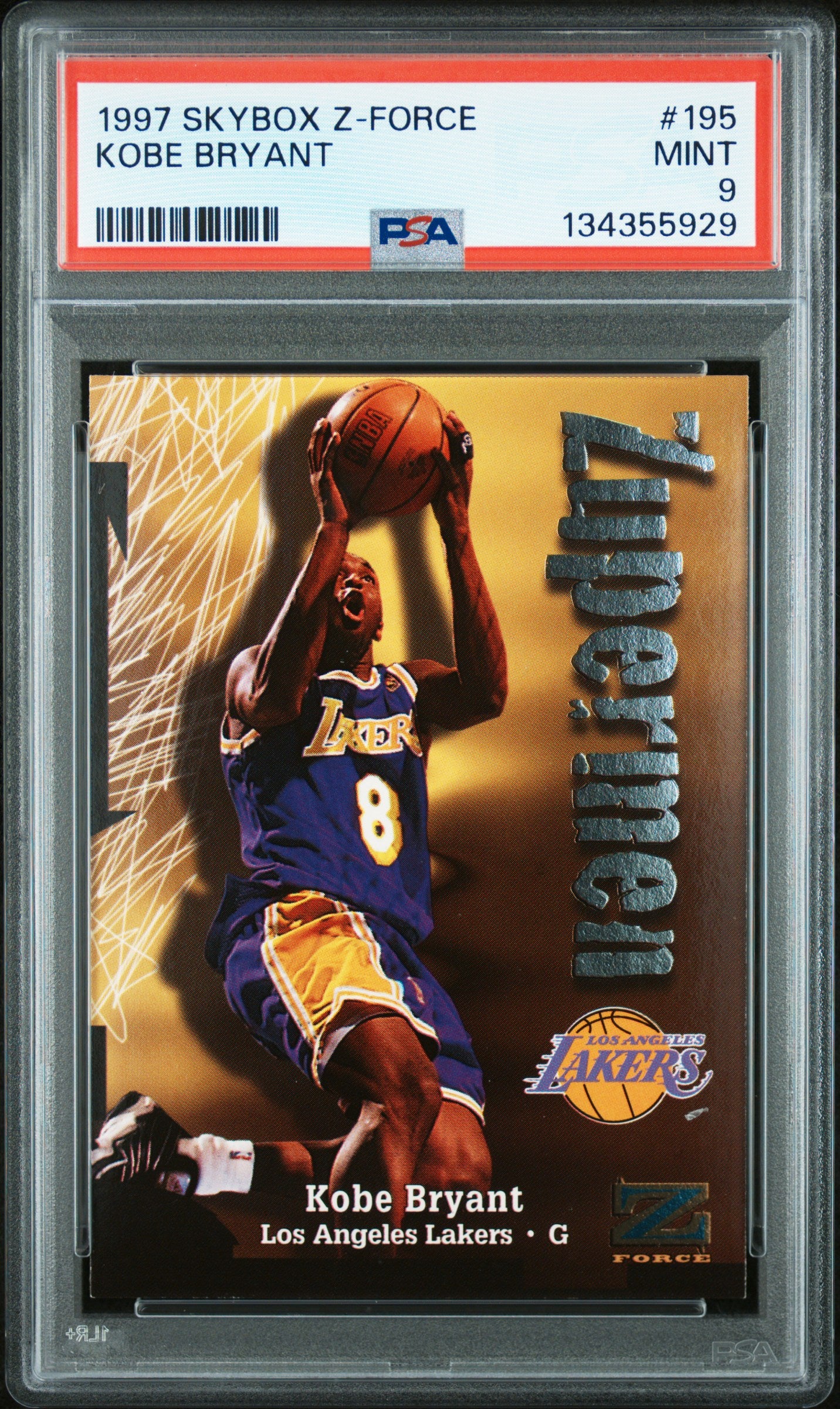 1997 Skybox Z-Force #195 Kobe Bryant PSA 9