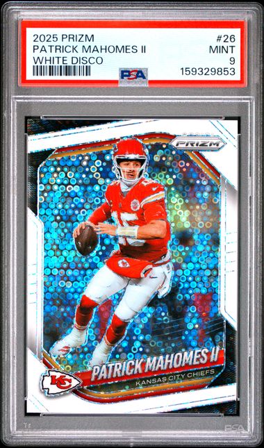 2025 Prizm White Disco #26 Patrick Mahones II PSA 9 - Front