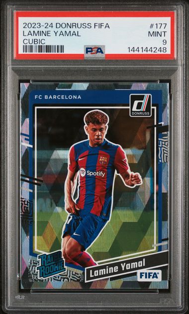 2023-24 Donruss FIFA Cubic #177 Lamine Yamal PSA 9 - Front