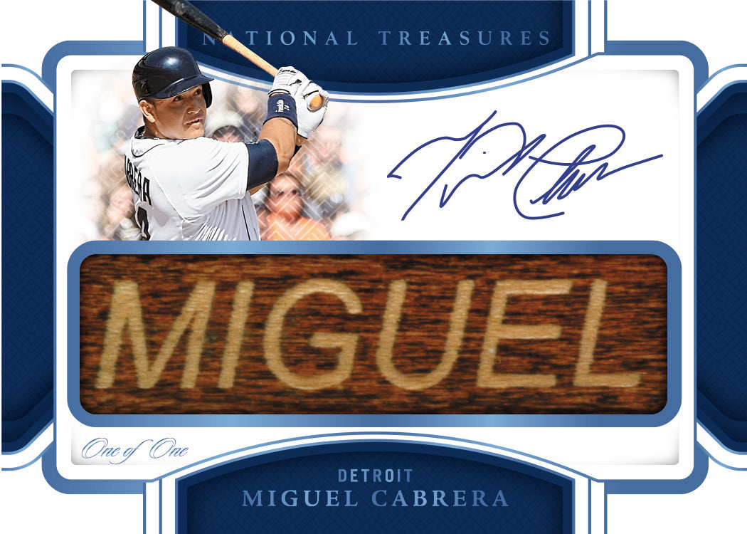 2025 Panini National Treasures Baseball Nameplate Autograph Miguel Cabrera