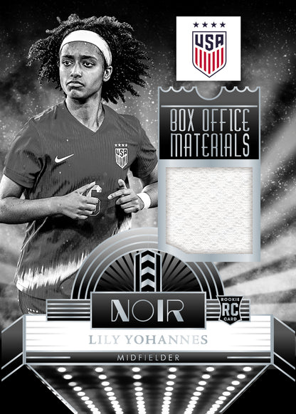 2024-25 Panini Noir FIFA Soccer Box Office Materials Lily Yohannes