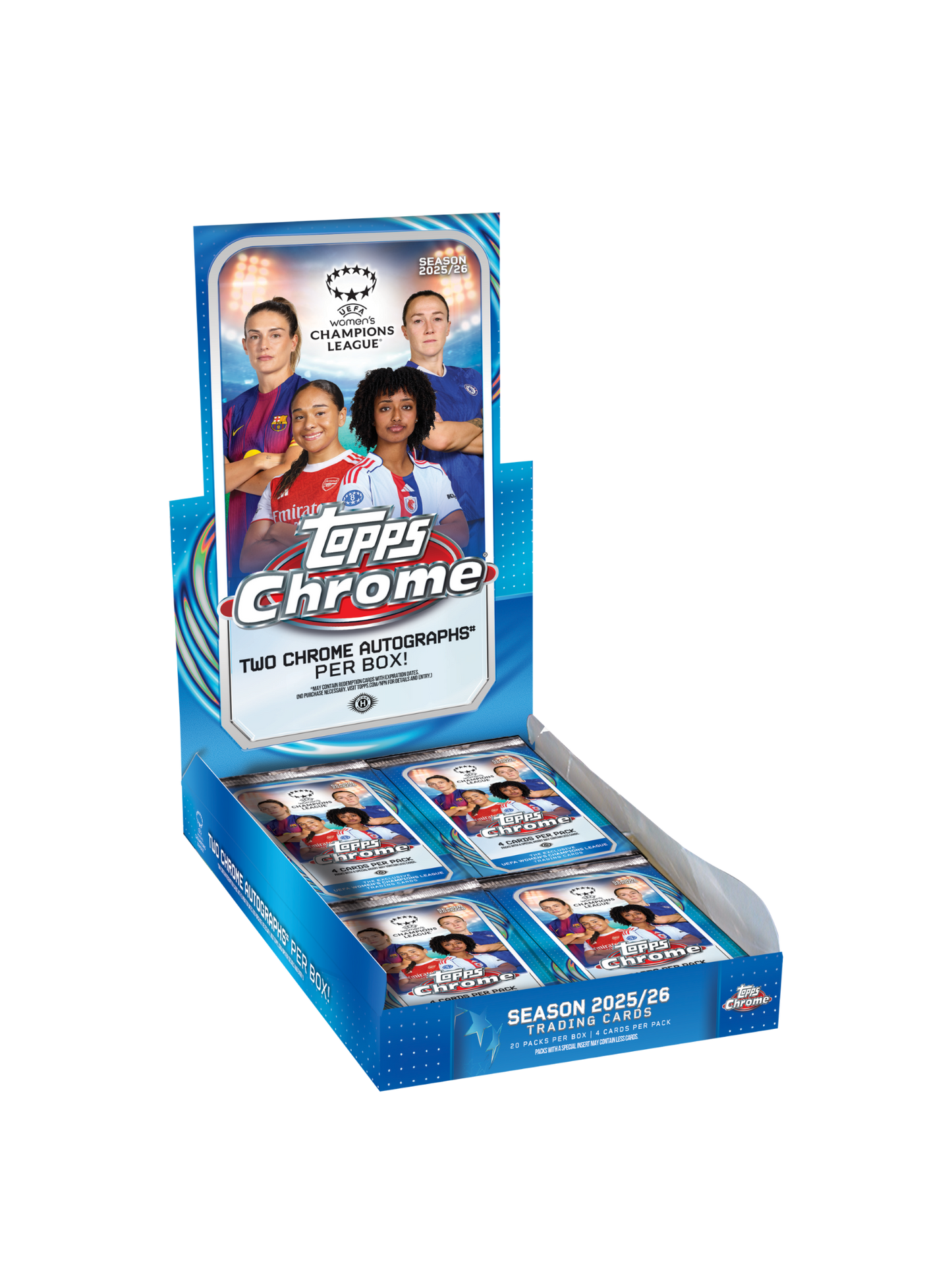 2025-26 Topps Chrome UEFA Women's Champions League Soccer Hobby Box