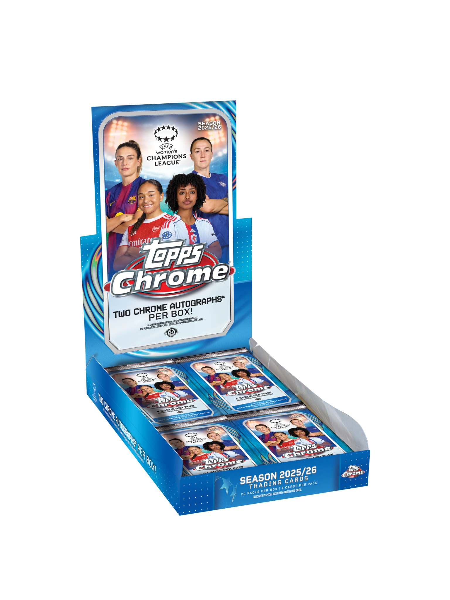 2025-26 Topps Chrome UEFA Women's Champions League Soccer Hobby Box