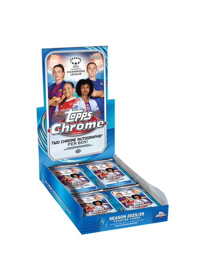2025-26 Topps Chrome UEFA Women's Champions League Soccer Hobby Box