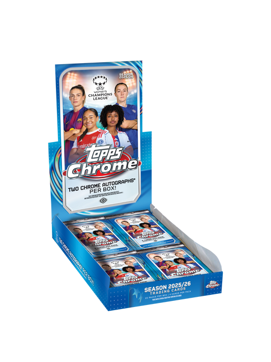 2025-26 Topps Chrome UEFA Women's Champions League Soccer Hobby Box
