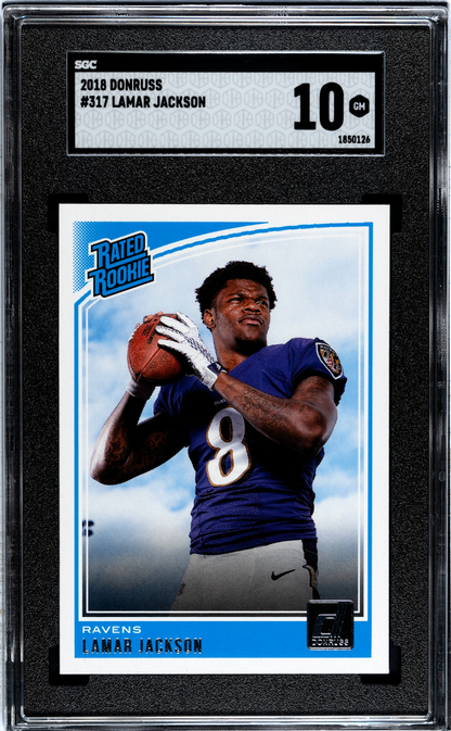 2018 Panini Donruss #317 Lamar Jackson SGC 10