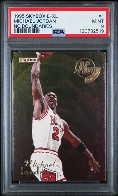 1995 Skybox E-XL No Boundaries #1 Michael Jordan PSA 9 - Front