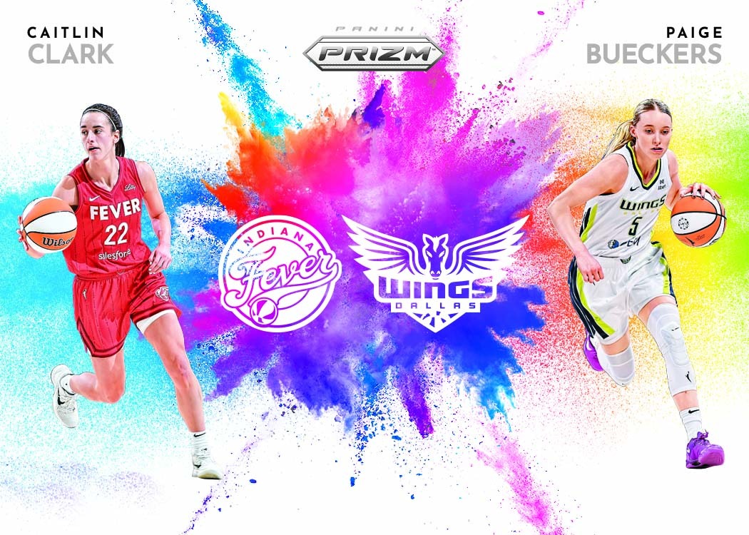 2026 Panini Prizm WNBA Basketball Caitlin Clark & Paige Bueckers Dual Color Blast Card