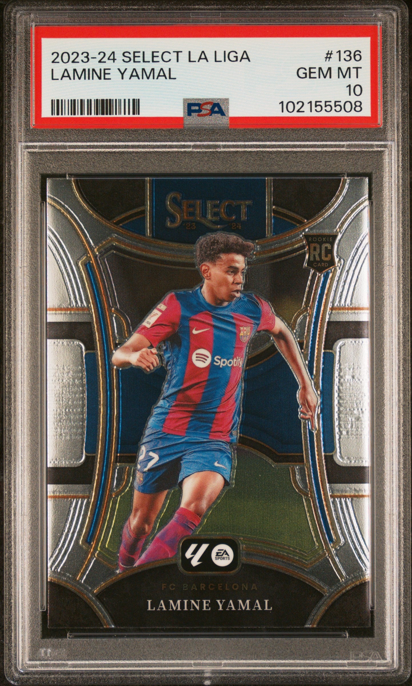 2023-24 Panini Select La Liga Lamine Yamal #136 PSA 10