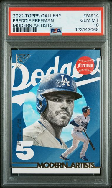 2022 Topps Gallery Modern Artists #MA14 Freddie Freeman PSA 10 - Front