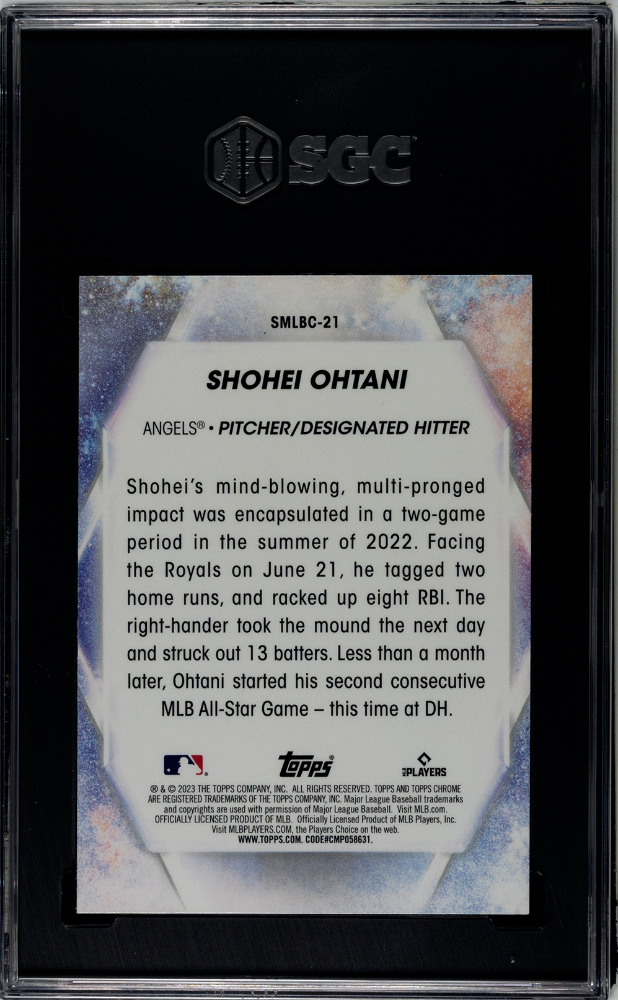 2023 Topps #SMLBC-21 Shohei Ohtani SGC 10