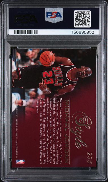 1995 Flair #235 Michael Jordan PSA 9 - Back