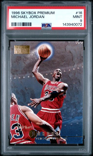 1996 Skybox Premium #16 Michael Jordan PSA 9 - Front