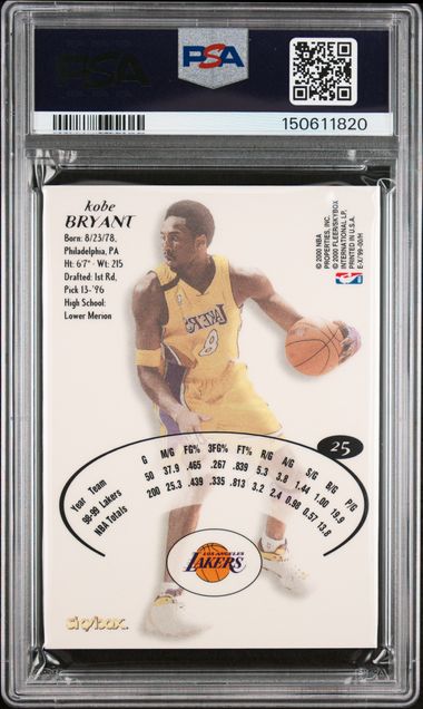 1999 Skybox E-X Kobe Bryant PSA 9 - Back