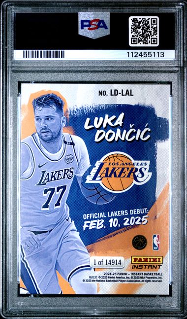 2024 Panini Instant NBA #LDLAL Luka Doncic PSA 10 - Back