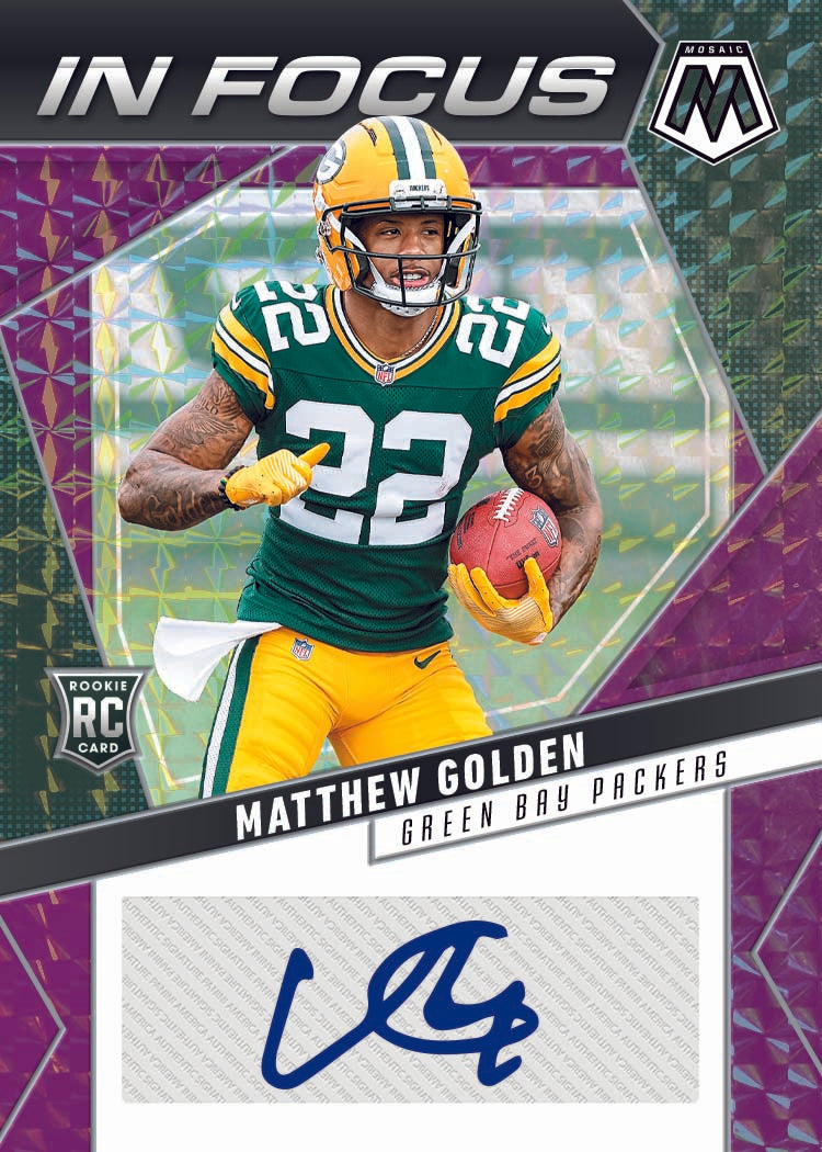 2025 Panini Mosaic Football In Focus Signature Matthew Golden