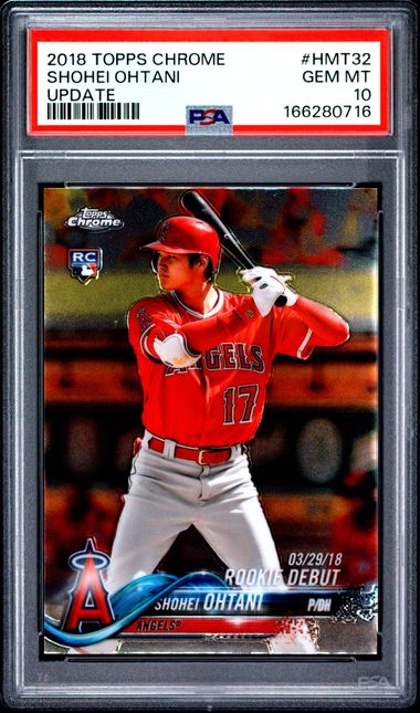 2018 Topps Chrome Update #HMT32 Shohei Ohtani PSA 10 - Front