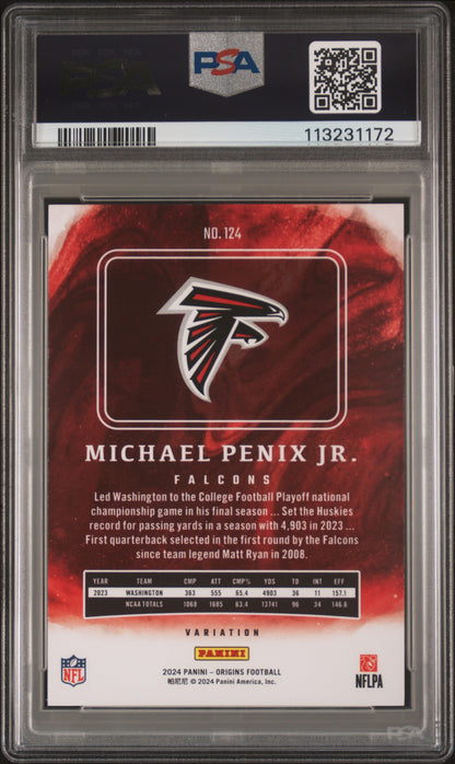 2024 Panini Origins Variation Michael Penix Jr. #124 PSA 10 