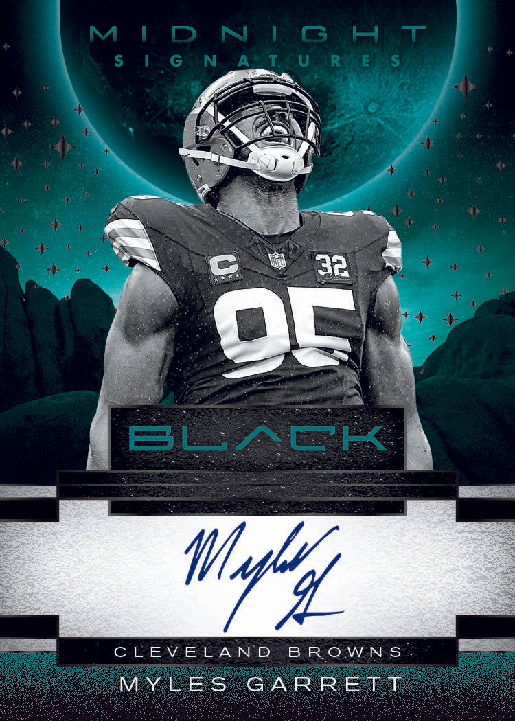 2025 Panini Black Football Midnight Signatures Myles Garrett