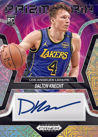 2024-25 Panini Prizm Black Dalton Knecht Prizmatrix Signatures