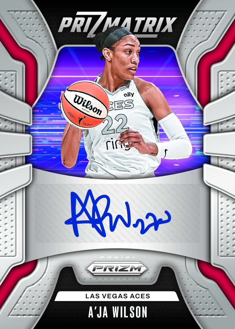 2026 Panini Prizm WNBA Basketball A'ja Wilson Prizmatrix Signatures Card
