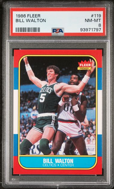 1986 Fleer #119 Bill Walton PSA 8 - Front