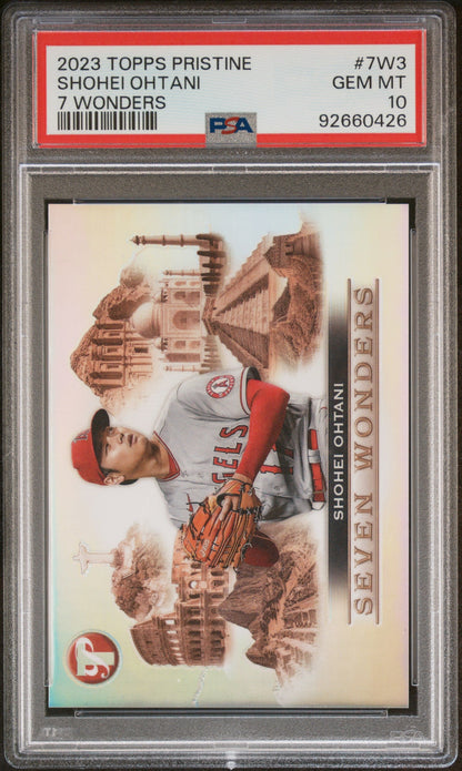 2023 Topps Pristine 7 Wonders 17/70 Shohei Ohtani #7W3 PSA 10