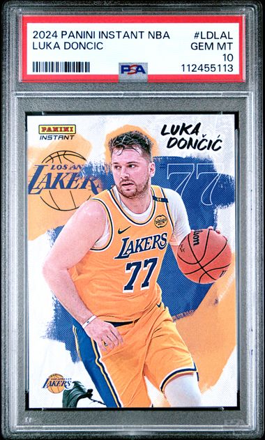 2024 Panini Instant NBA #LDLAL Luka Doncic PSA 10 - Front