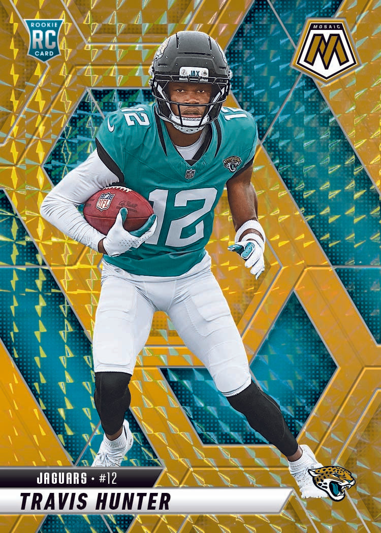 2025 Panini Mosaic Football Gold Travis Hunter