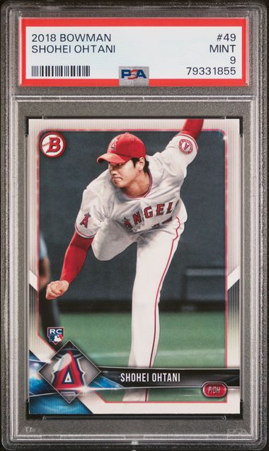 2018 Bowman #49 Shohei Ohtani PSA 9 - Front